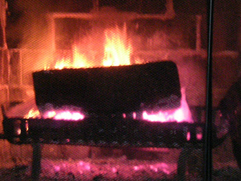 Fire in Fireplace